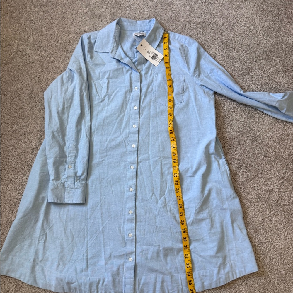 Crown & Ivy Sky Blue Shirt Dress - Picture 5 of 6